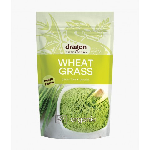 Kviečių želmenų milteliai Wheat Grass, ekologiški, Dragon Superfoods, 150g