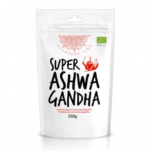 Порошок Super Ashwagandha, органический, Ayurveda Line, 200г
