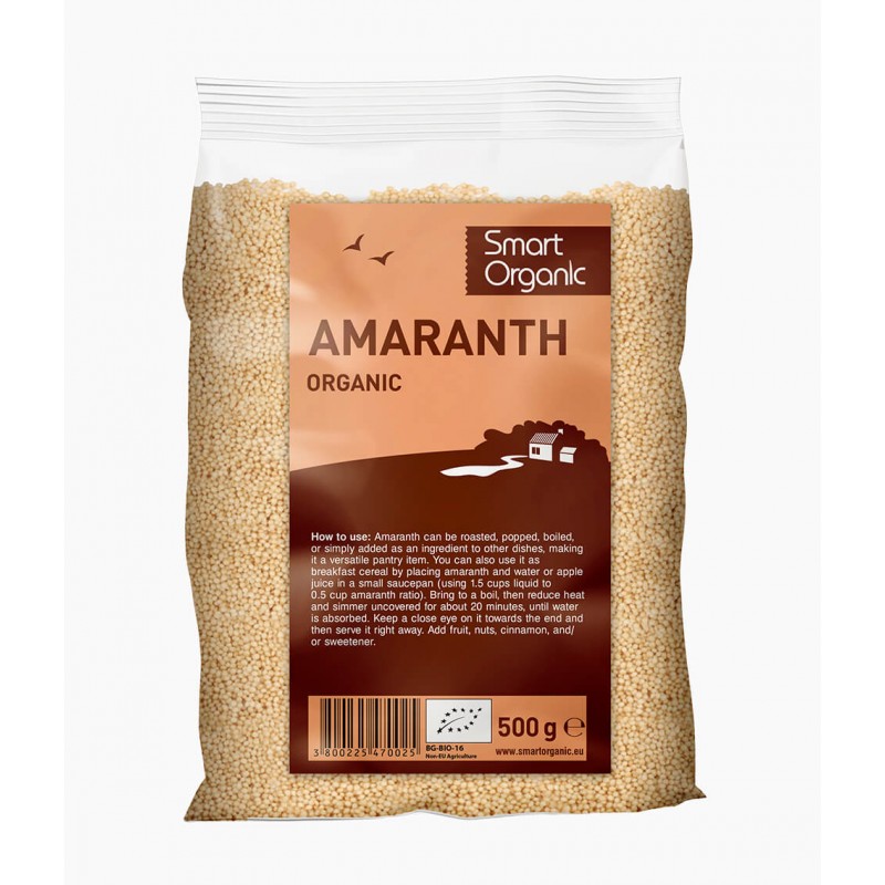 Burnočių sėklos Amaranth, ekologiškos, Dragon Superfoods, 500g