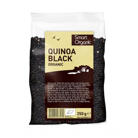 Черная боливийская кинва Quinoa Black, органическая, Smart Organic, 250г