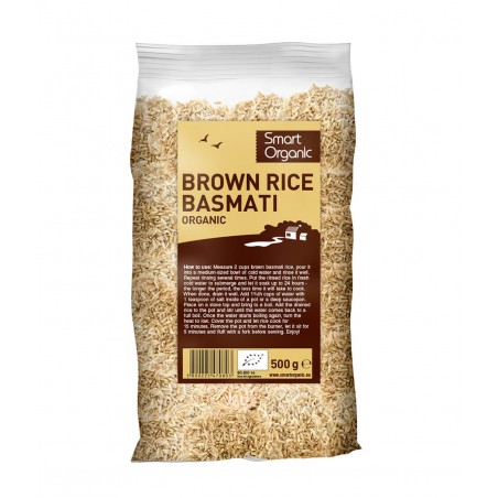 Rudieji Basmati ryžiai, ekologiški, Smart Organic, 500g