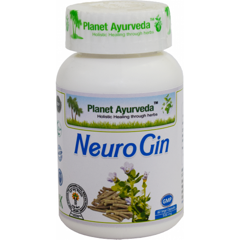 Maisto papildas NeuroGin, Planet Ayurveda, 60 kapsulių