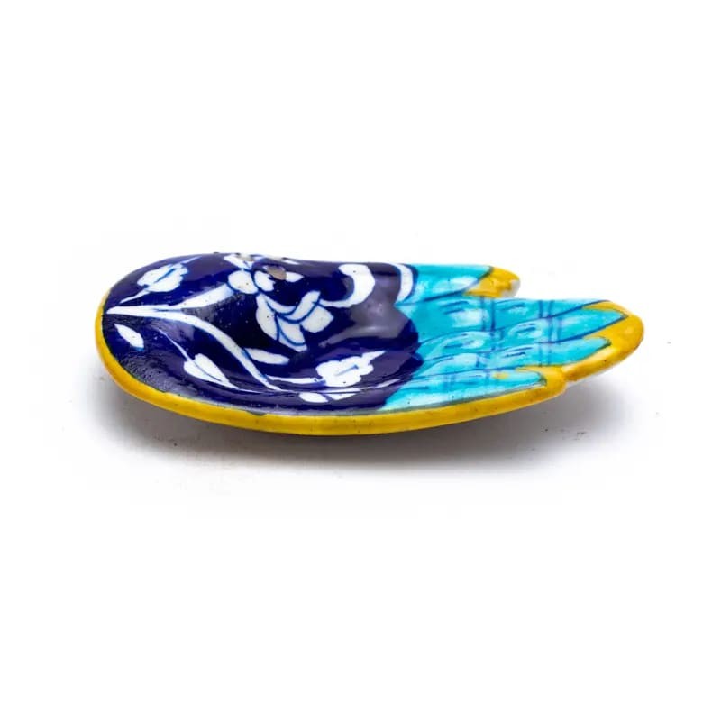 Ceramic incense holders Offering Hands, blue, 2 pcs.