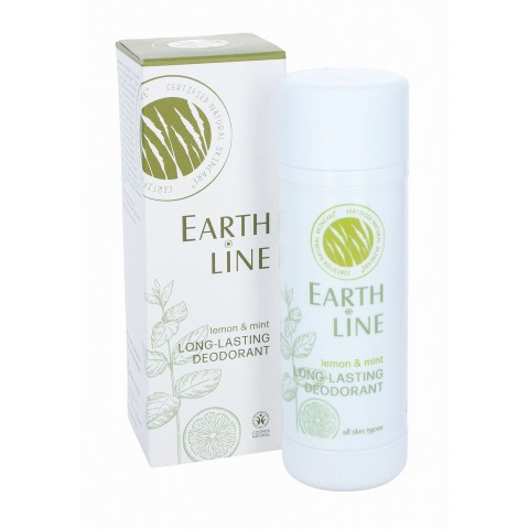 Ilgalaikis dezodorantas Lemon & Mint, Earth Line, 50ml