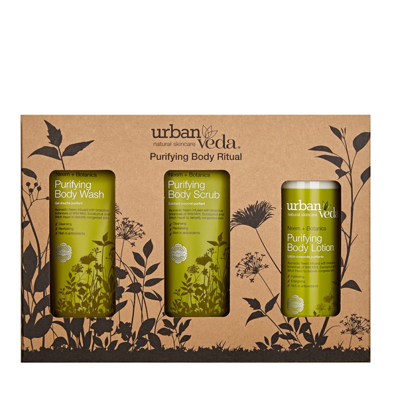 Valantis kūno priežiūros rinkinys riebiai odai, Urban Veda, 650 ml Valantis kūno priežiūros rinkinys riebiai odai, Urban Veda, 650 ml