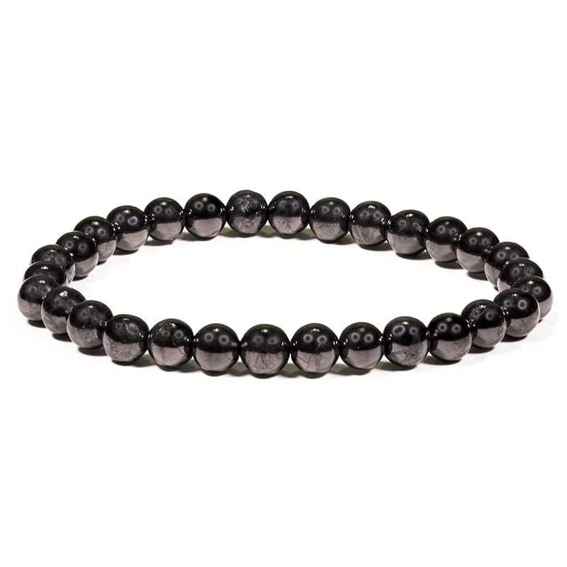 Elastic shungite bracelet, 8mm