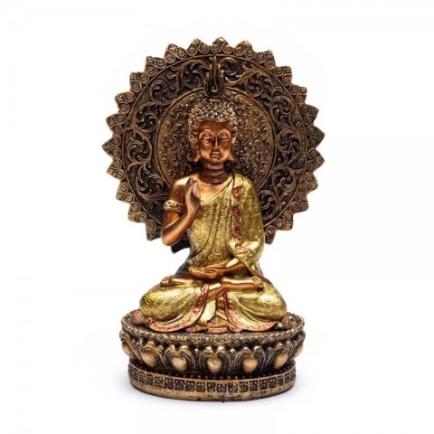 Nusiraminimo Buda su aura ir sostu, statulėlė, 19cm