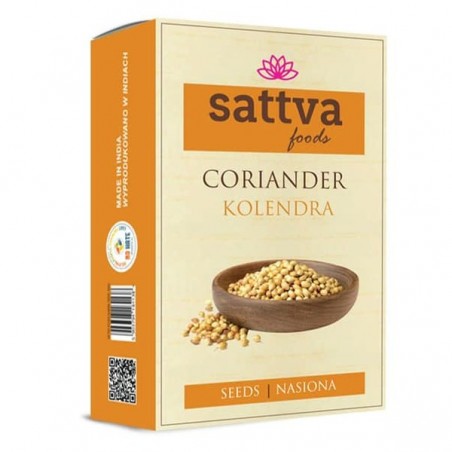 Kalendros sėklos, nesmulkintos, Sattva Foods, 100g