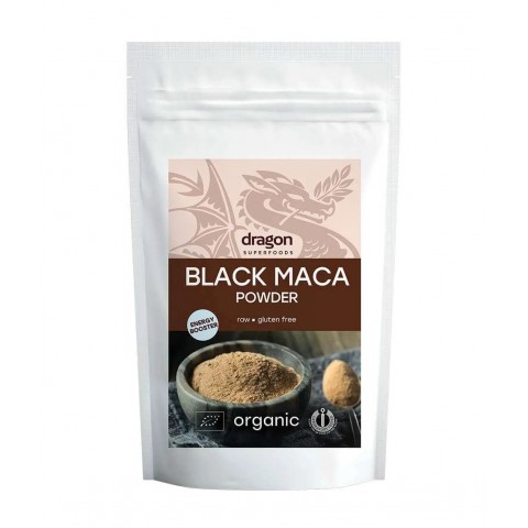 Juodosios peruvinės pipirnės milteliai Black Maca, ekologiški, Dragon Superfoods, 200g