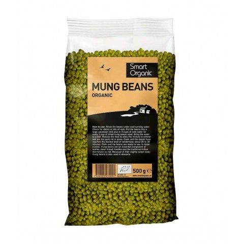 Лучистая фасоль Mung, целая, Smart Organic, 500г