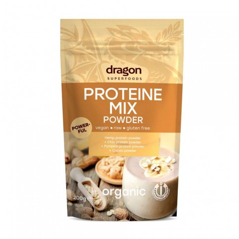 Растительный протеиновый порошок Protein Mix, органический, Dragon Superfoods, 200г