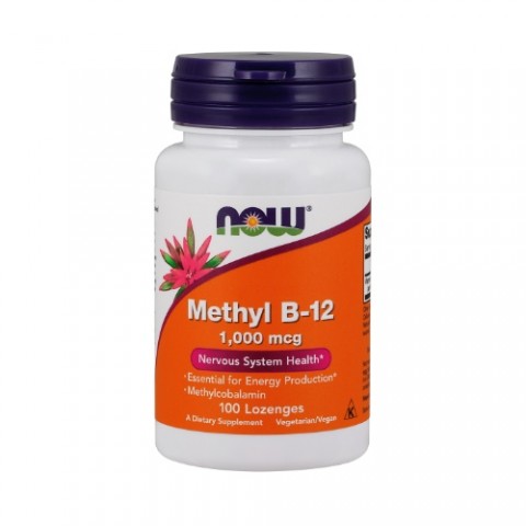 Vitaminas metilkobalaminas B-12 Methyl, NOW, 1000 mcg, 100 pastilių