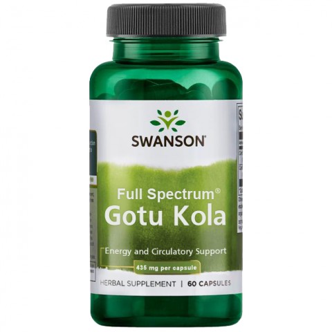 Azijinė centelė Gotu Kola, Swanson, 435mg, 60 kapsulių