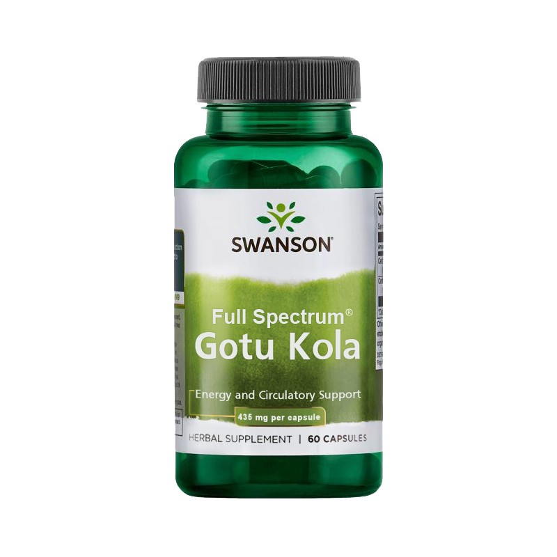 Azijinė centelė Gotu Kola, Swanson, 435mg, 60 kapsulių