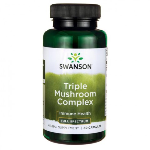 Triple Mushroom Complex, Swanson, 600mg, 60 capsules