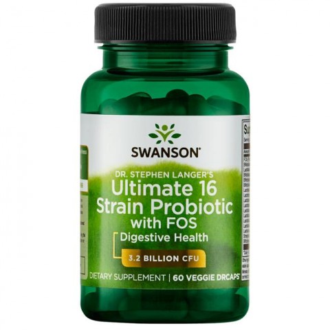 Пробиотики молочнокислых бактерий-16, Swanson, 365 мг, 60 капсул