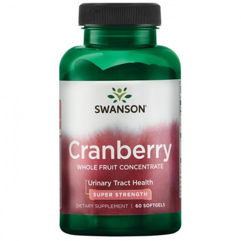 Itin stiprus viso vaisiaus spanguolių koncentratas Cranberry, Swanson, 420mg, 60 kapsulių
