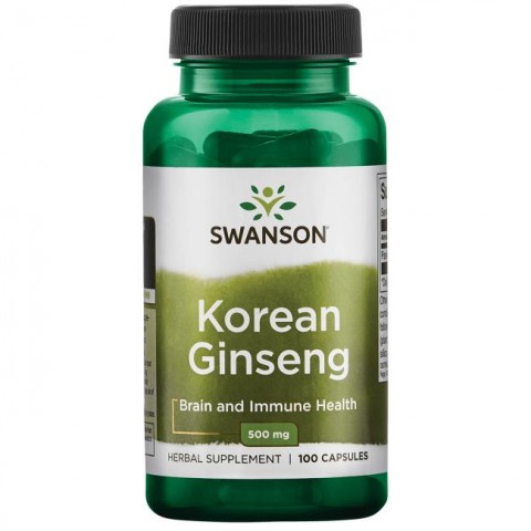 Korean ginseng, Swanson, 500mg, 100 capsules