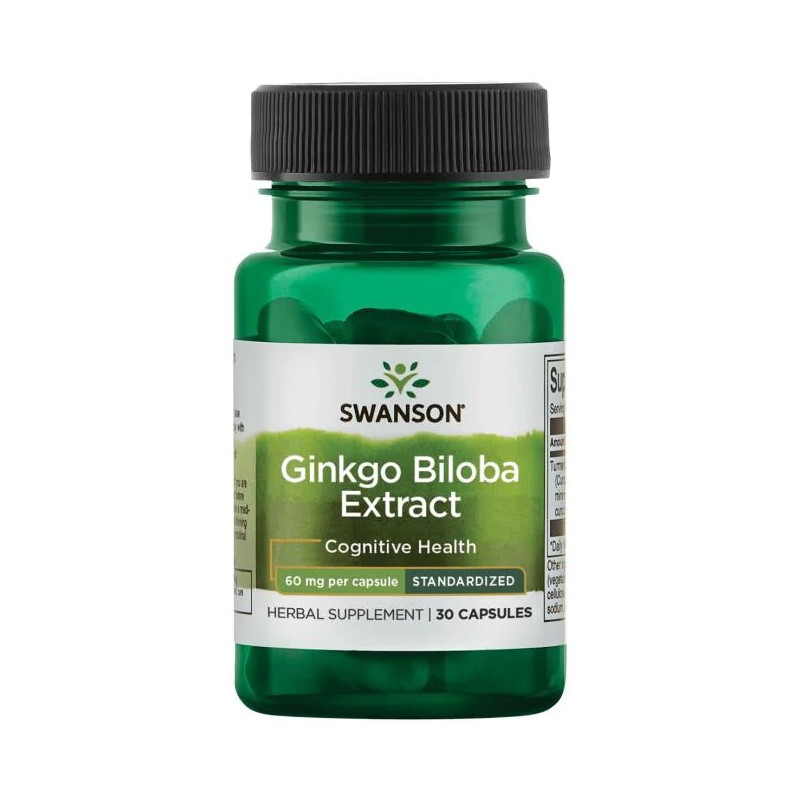 Ginkgo Biloba Extract, Swanson, 60mg, 30 capsules