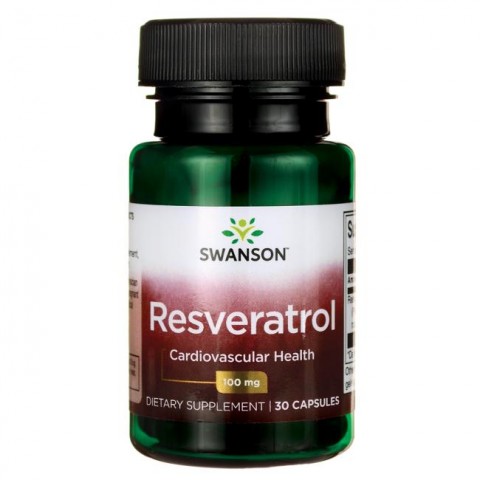 Пищевая добавка Ресвератрол, Swanson, 100 мг, 30 капсул